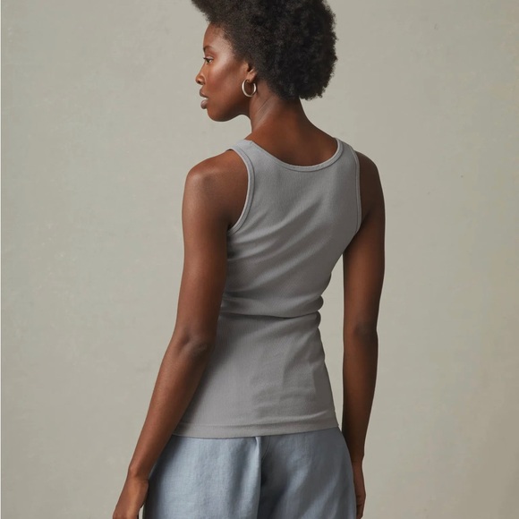 American Giant Grey Ribbed Tank Size XS Cotton Spandex - Picture 2 of 11